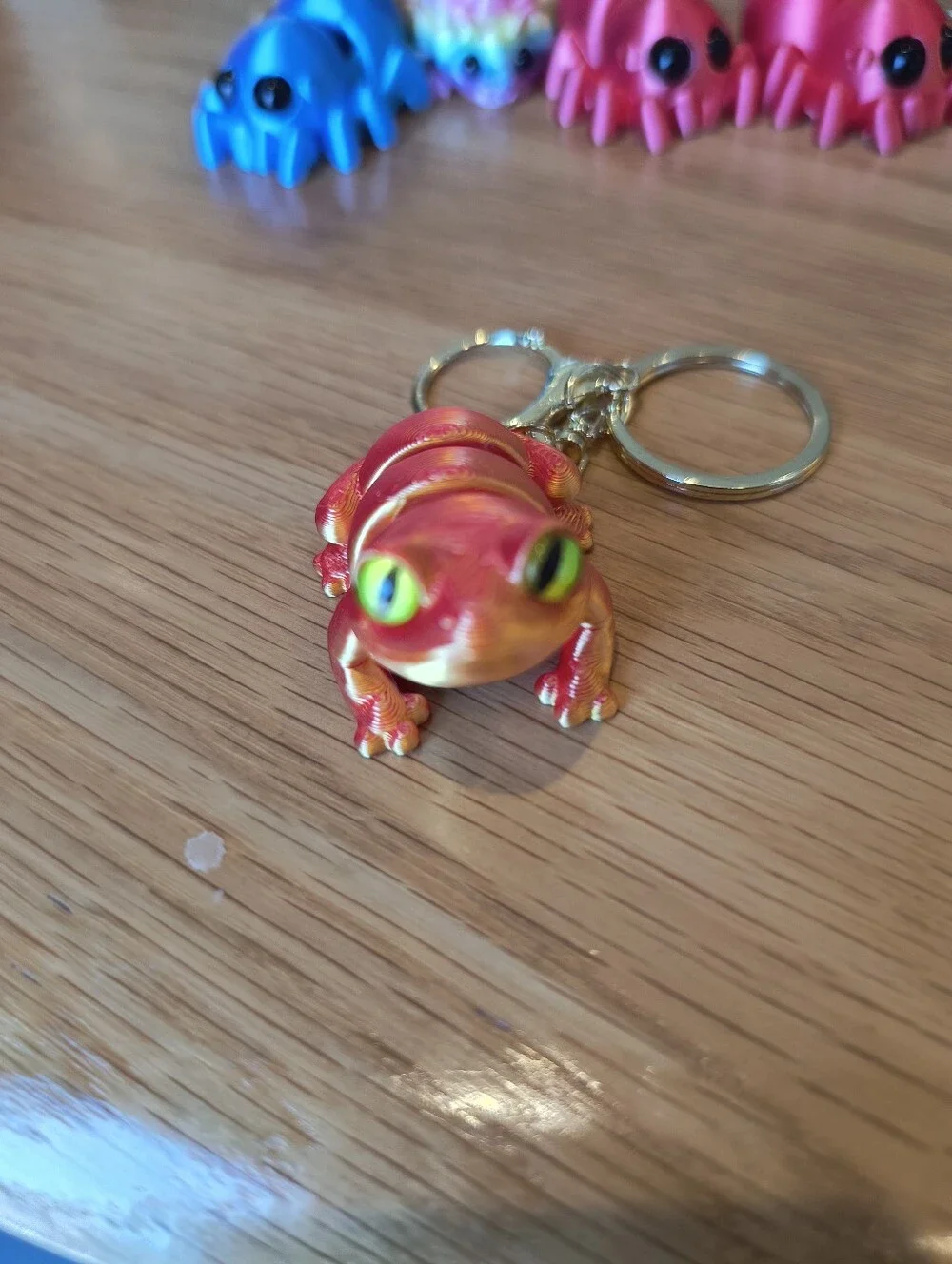 Red Frog Keychain Pet Toy Accessory - Decorative Charm